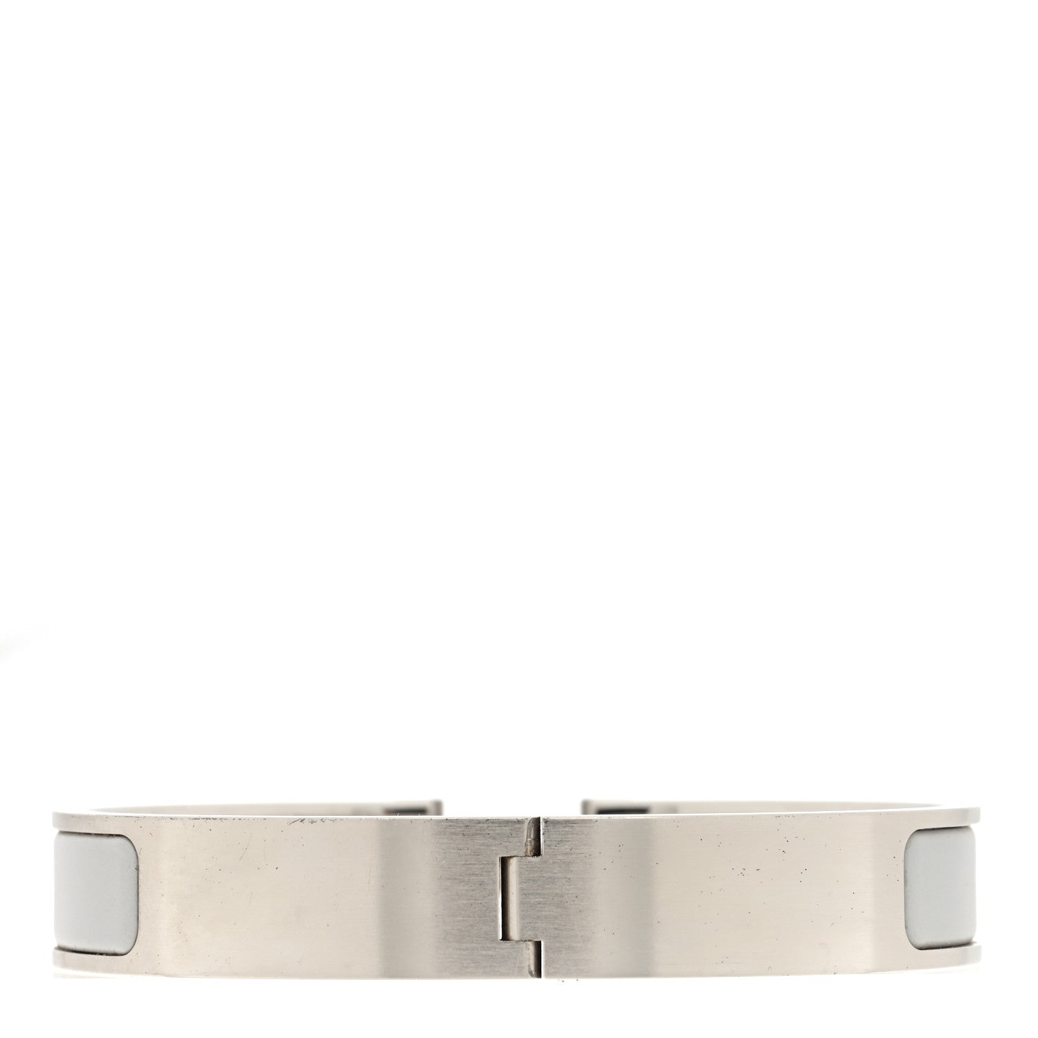 Hermes Matte Enamel Narrow Clic Clac HH Bracelet GM Gris Clair 2 of 3