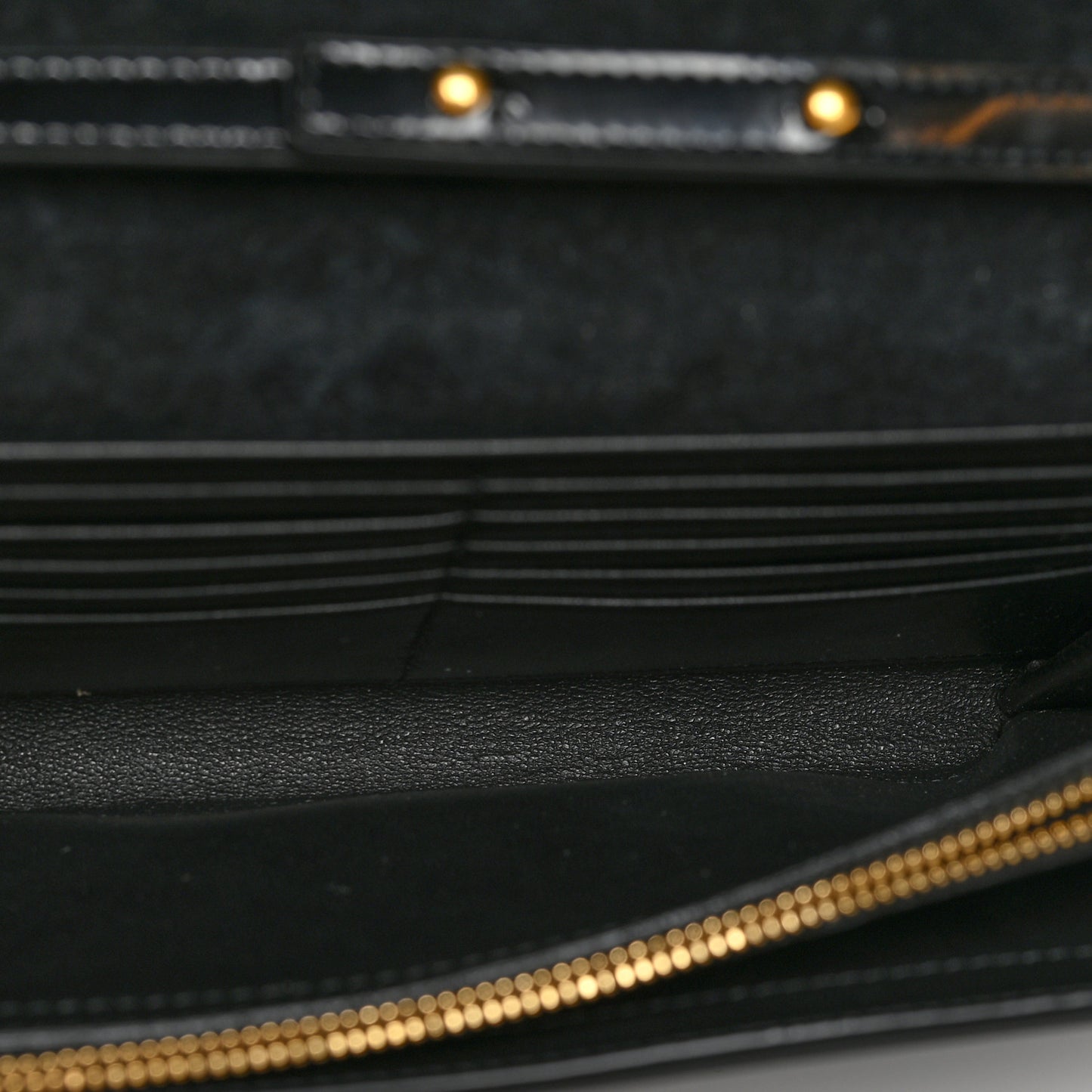 Patent Calfskin Monogram Kate Wallet On Chain Black