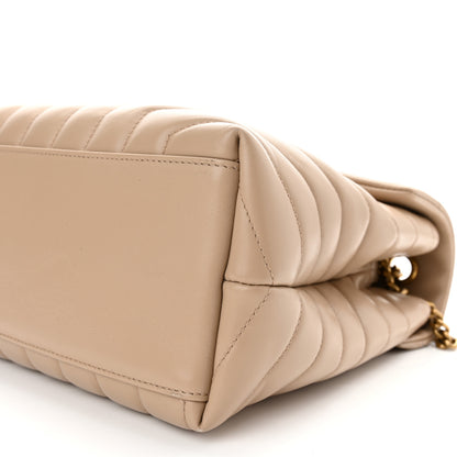 Saint Laurent Calfskin Y Quilted Monogram Medium Loulou Chain Satchel Dark Beige 10 of 10