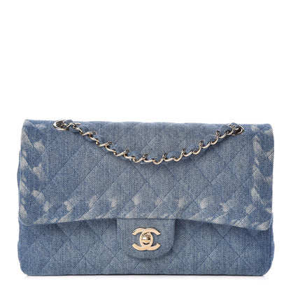 Chanel Denim Quilted Medium Double Flap Blue 1 of 13