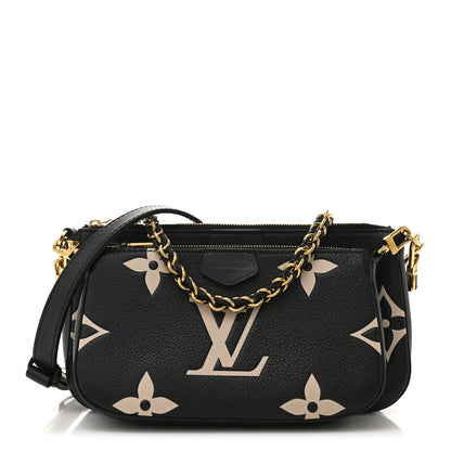 Louis Vuitton Empreinte Monogram Giant Multi Pochette Accessories Black Beige 1 of 15
