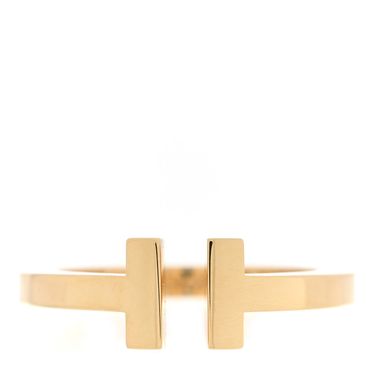 Tiffany 18K Yellow Gold T Square Ring 60 9 1 of 4