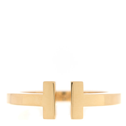 Tiffany 18K Yellow Gold T Square Ring 60 9 1 of 4