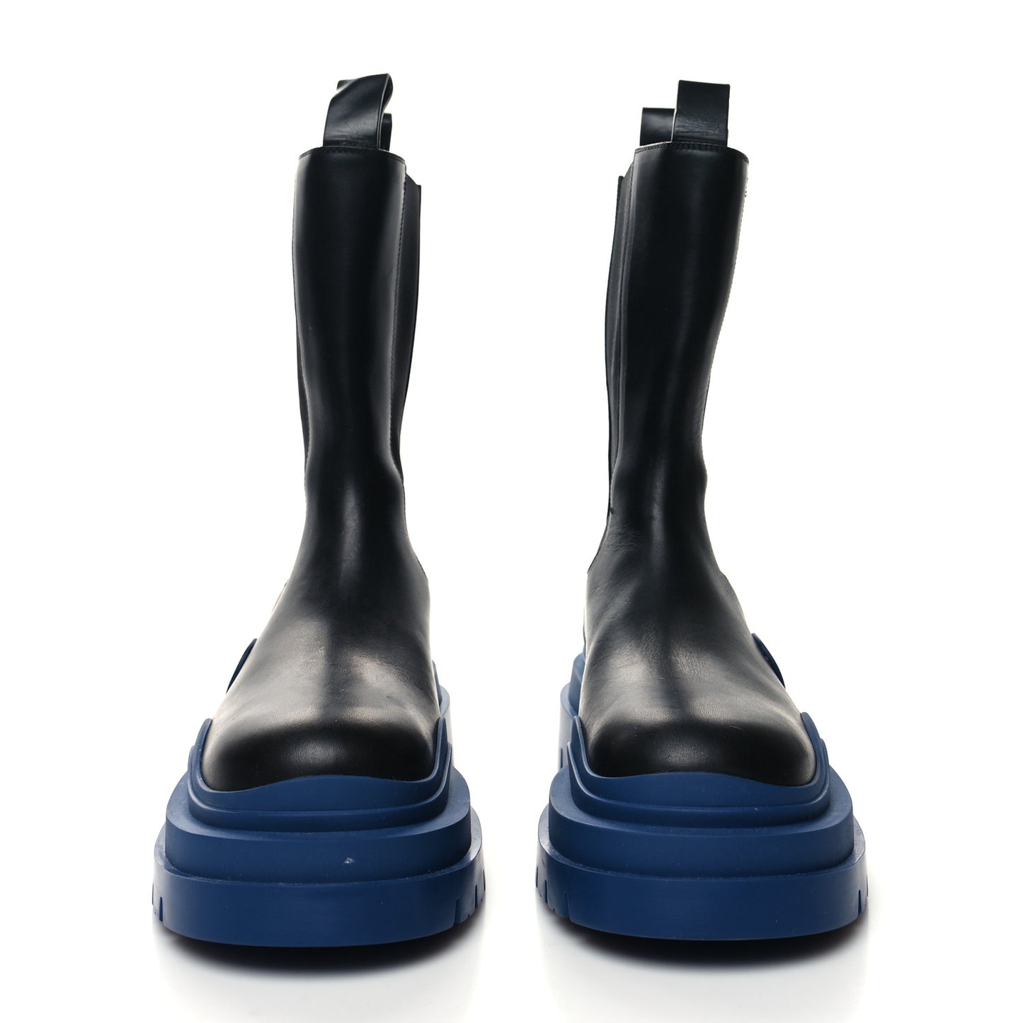 Calfskin Womens The Tire Chelsea Boots 40 Black Blue