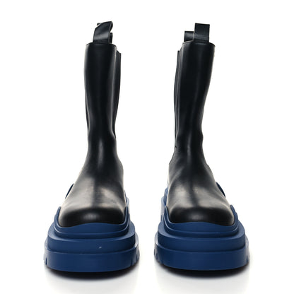Bottega Veneta Calfskin Womens The Tire Chelsea Boots 40 Black Blue 2 of 7