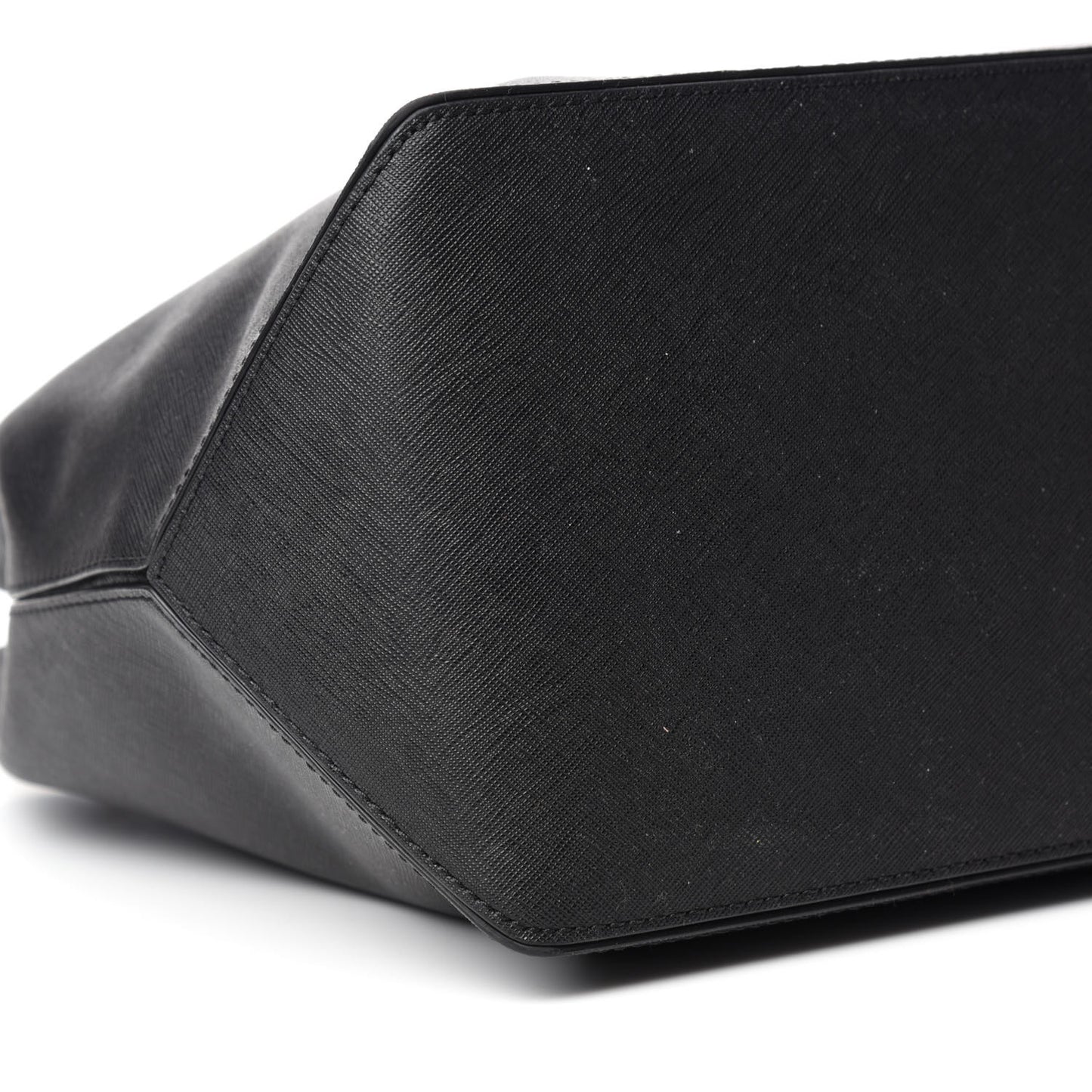 Calfskin Embossed Logo East West Shopper Tote Black