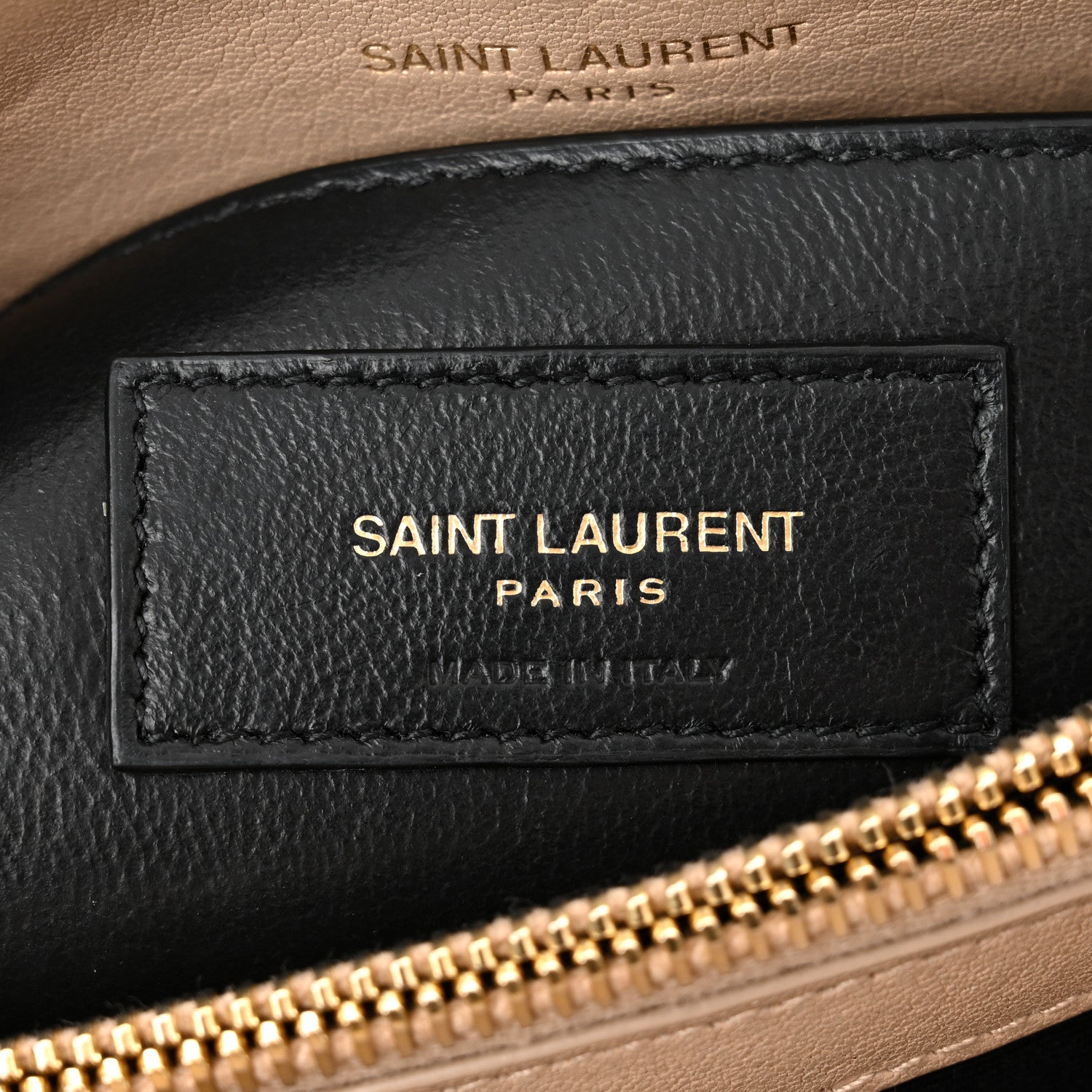 Saint Laurent Lambskin Matelasse Chevron Monogram Medium College Bag Greyish Browm 6 of 12