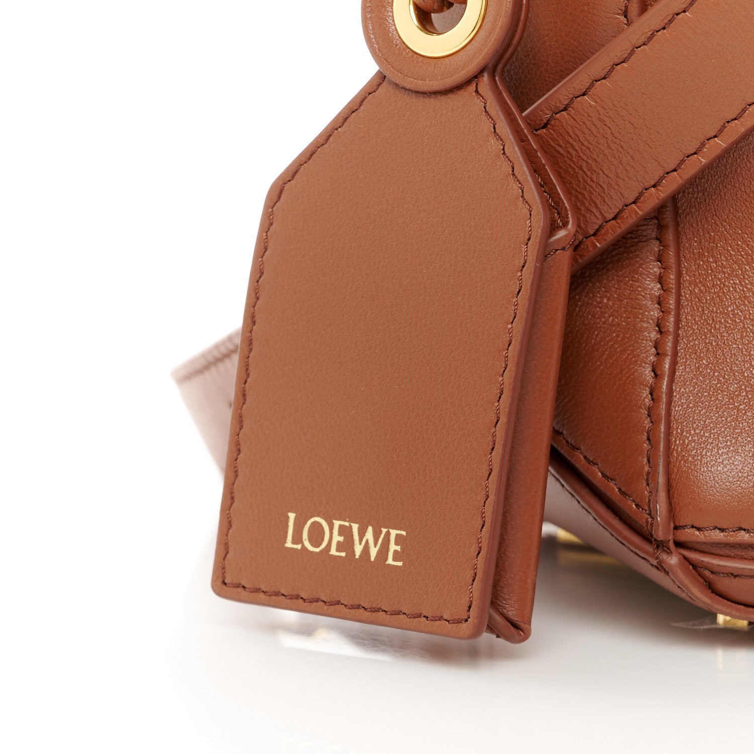 Loewe Nappa Lambskin Small Featherlight Puzzle Bag Pecan 7 of 11