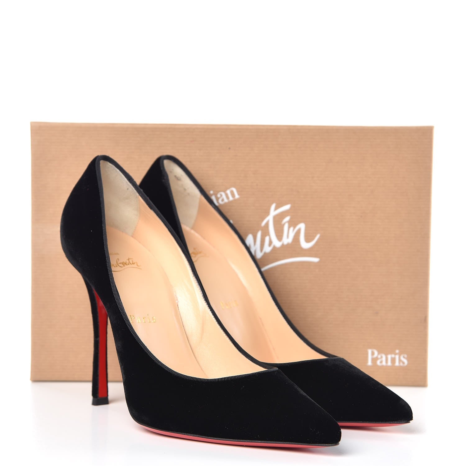 Christian Louboutin Velvet Decoltish 100 Pumps 39 Black 10 of 10