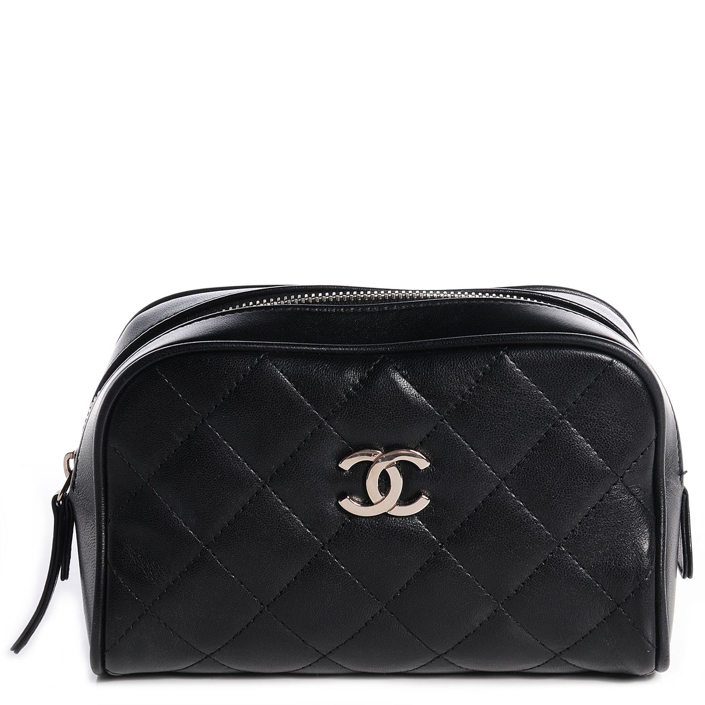 Lambskin Cosmetic Case Black