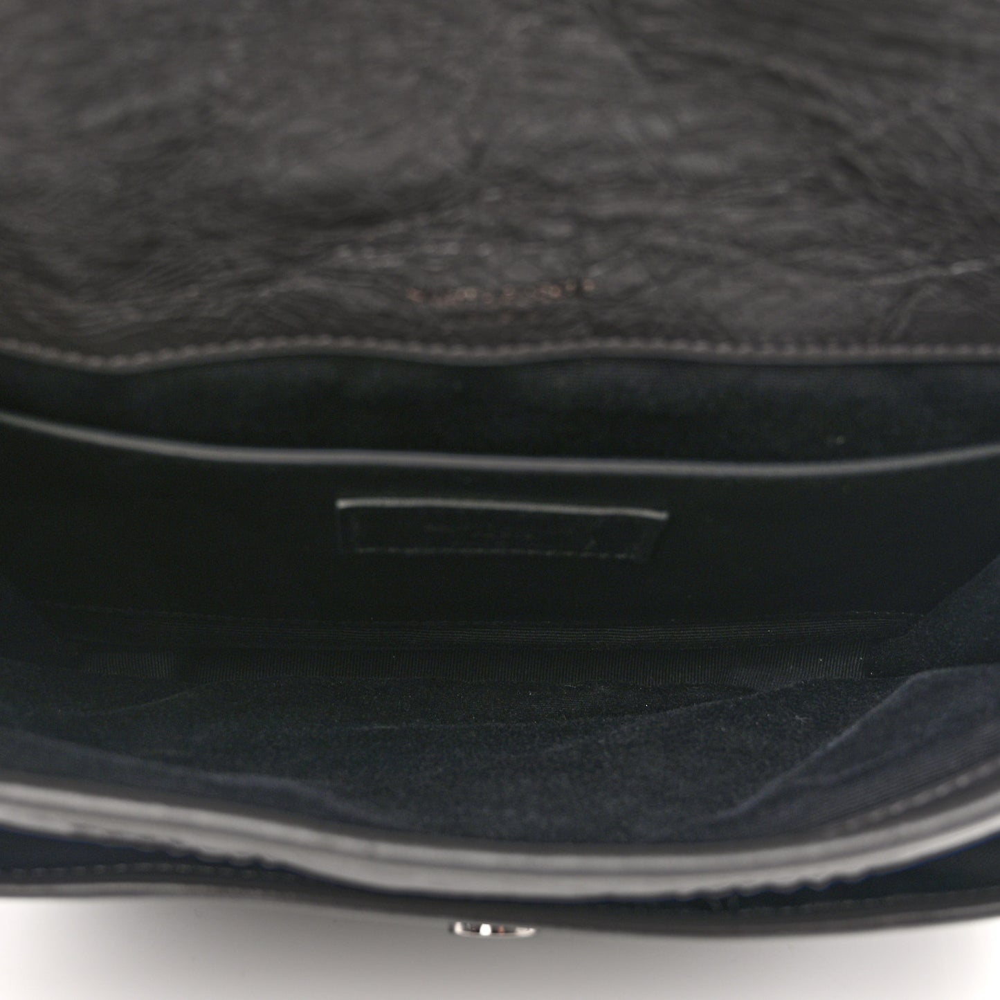 Crinkled Calfskin Matelasse Monogram Baby Niki Chain Satchel Storm