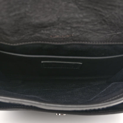 Saint Laurent Crinkled Calfskin Matelasse Monogram Baby Niki Chain Satchel Storm 5 of 11