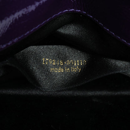 Saint Laurent Patent Small Belle De Jour Clutch Purple 7 of 7