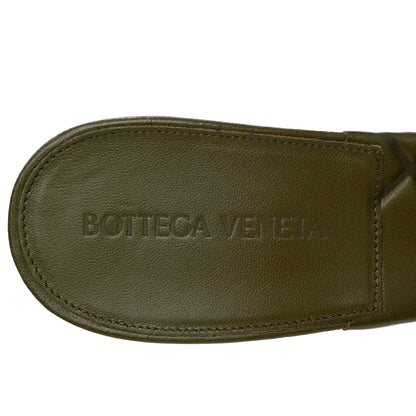 Bottega Veneta Nappa Quilted Rubber Lido Mule Sandals 39 Khaki 6 of 9