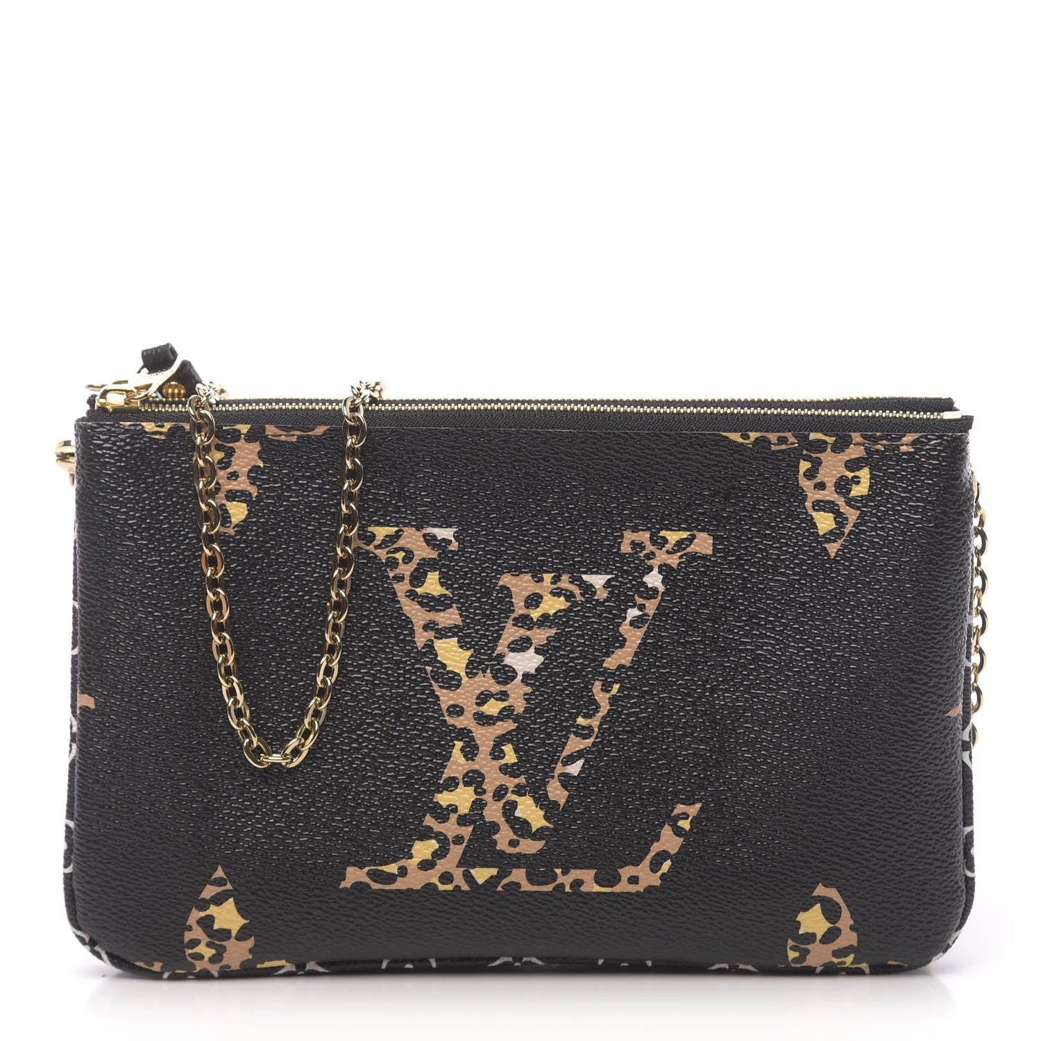 Louis Vuitton Monogram Giant Jungle Pochette Double Zip Black 1 of 11