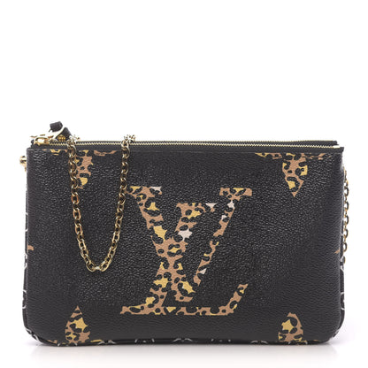 Louis Vuitton Monogram Giant Jungle Pochette Double Zip Black 1 of 11