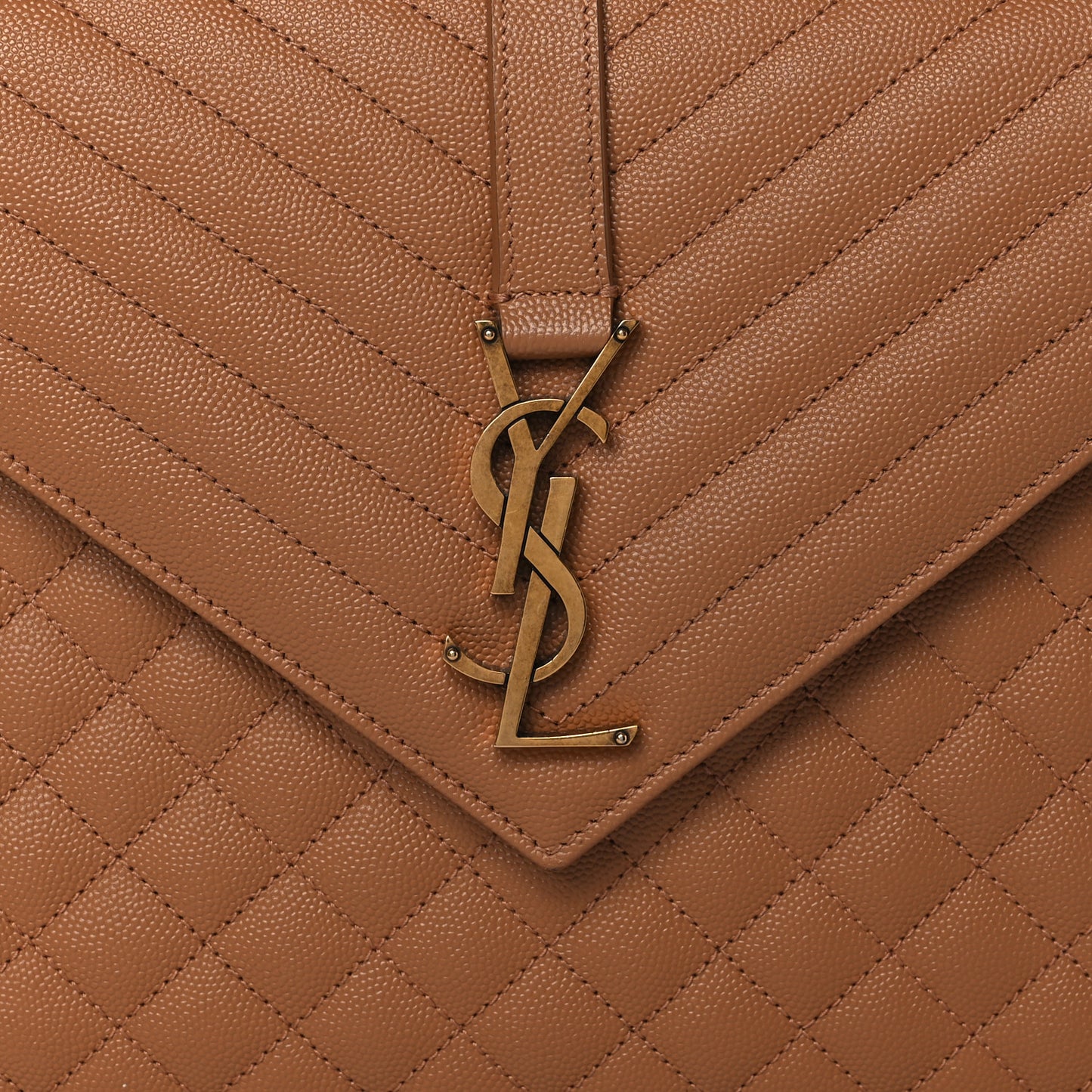 Grain De Poudre Textured Mixed Matelasse Triquilt Large Monogram Satchel Naturel