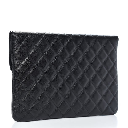 Chanel Caviar Quilted Medium Golden Class Pouch Black 3 of 9