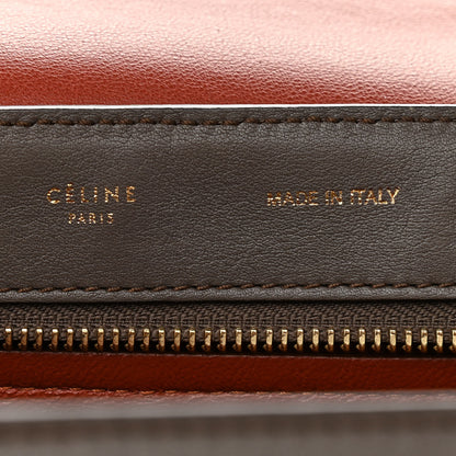 Celine Smooth Calfskin Suede Medium Tri-Color Trapeze Terracotta 5 of 9