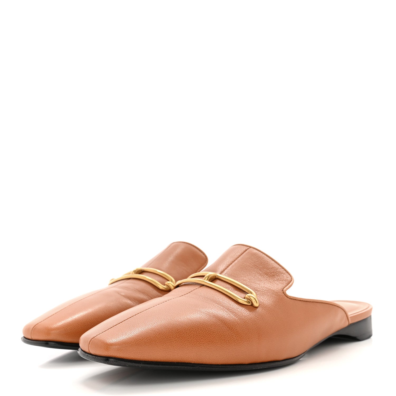Hermes Goatskin Diane Mules 40 Beige Dore 3 of 12