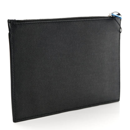 Saint Laurent Grain De Poudre Zipped Pouch Black 3 of 8