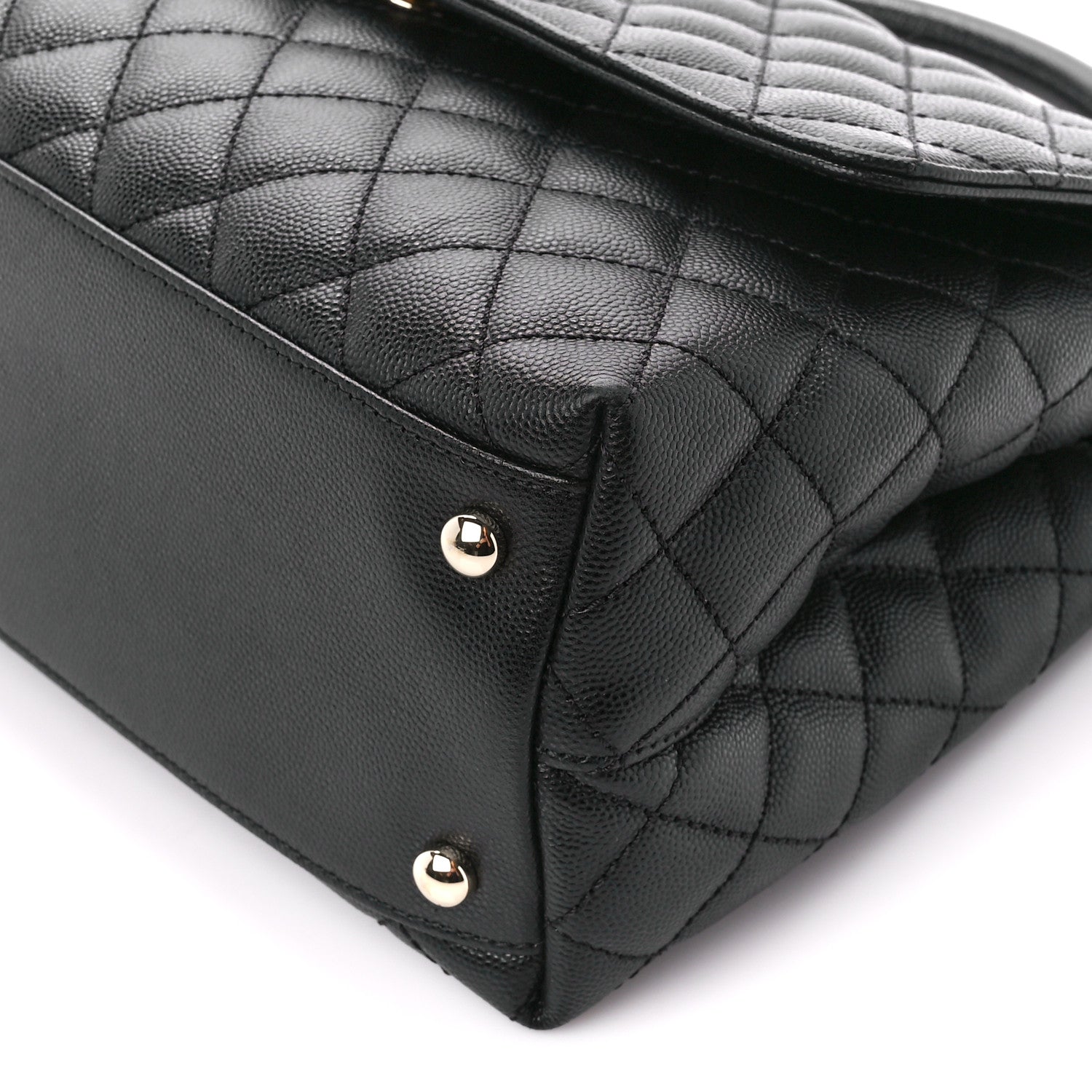 Chanel Caviar Quilted Small Coco Handle Flap Black 11 of 12