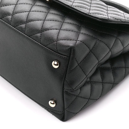 Chanel Caviar Quilted Small Coco Handle Flap Black 11 of 12