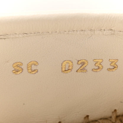 Louis Vuitton Cotton Monogram Embroidered Starboard Espadrille Flats 41 Beige White 9 of 10