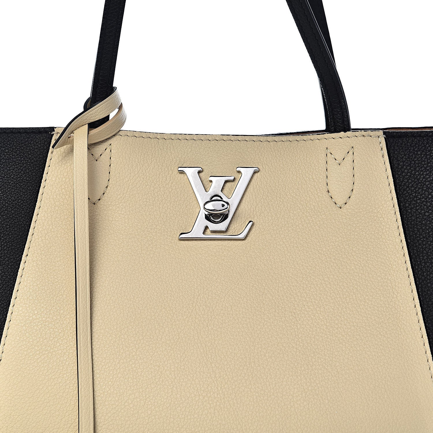 Louis Vuitton Calfskin Lockme Cabas Vanille Black 10 of 10