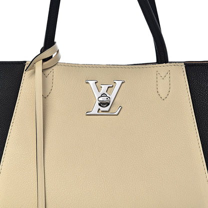 Louis Vuitton Calfskin Lockme Cabas Vanille Black 10 of 10