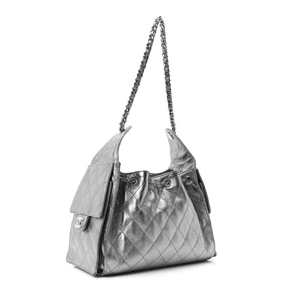 Chanel Metallic Caviar Quilted Small Chanel 25 Handbag Anthracite 3 of 11
