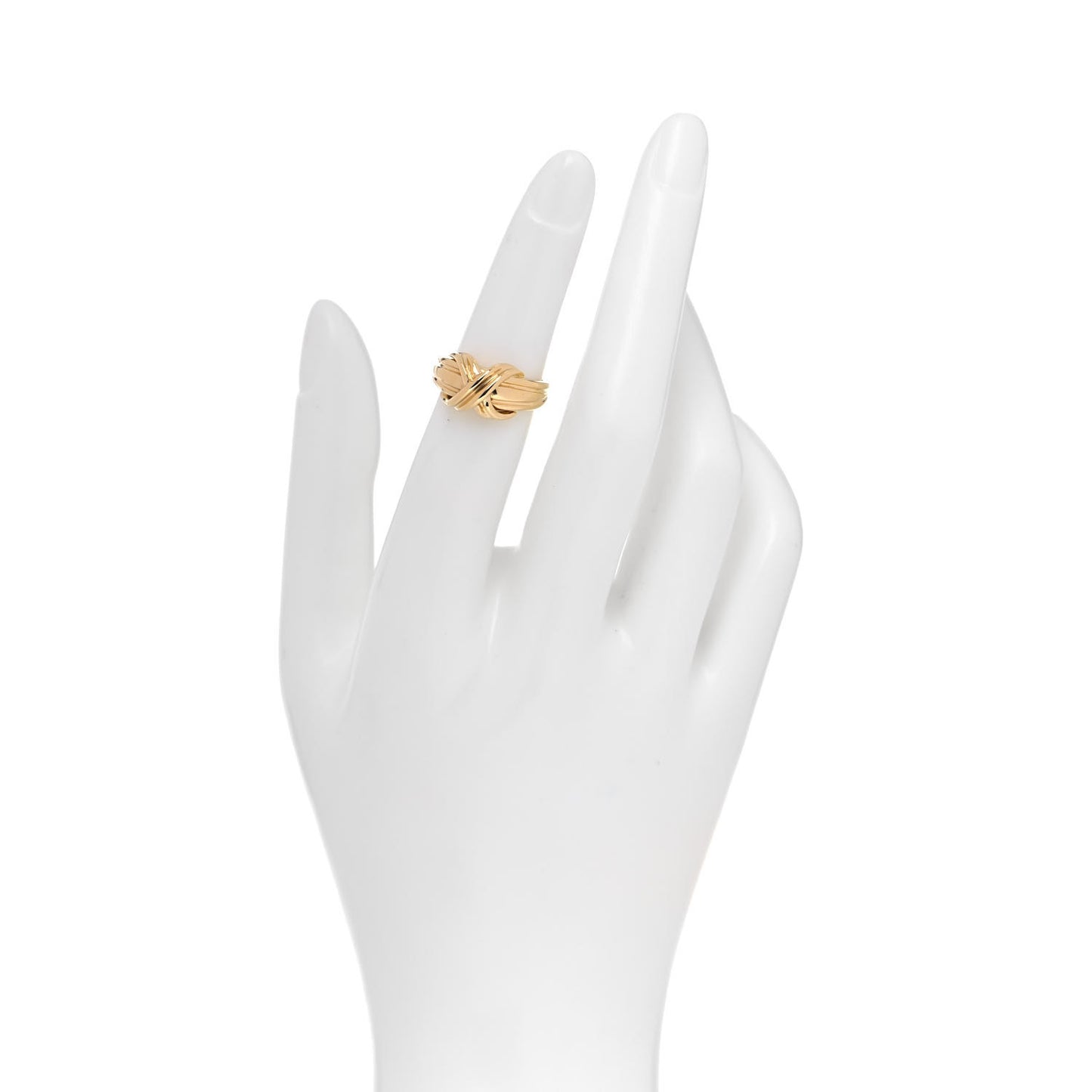 18K Yellow Gold Signature X Ring 49 5