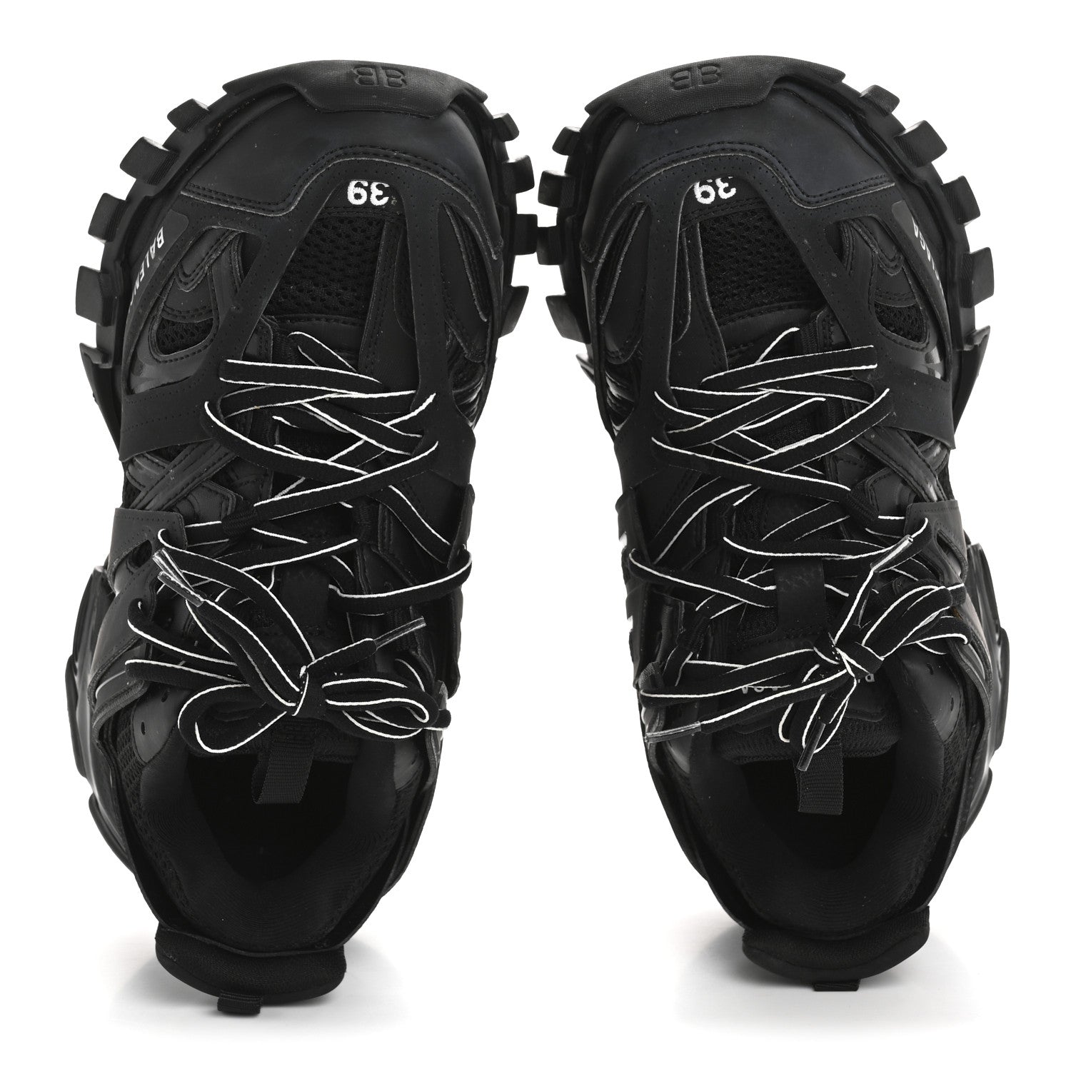 Balenciaga Mesh Nubuck Effect Fabric LED Womens Track Sneakers 39 Black 2 of 9
