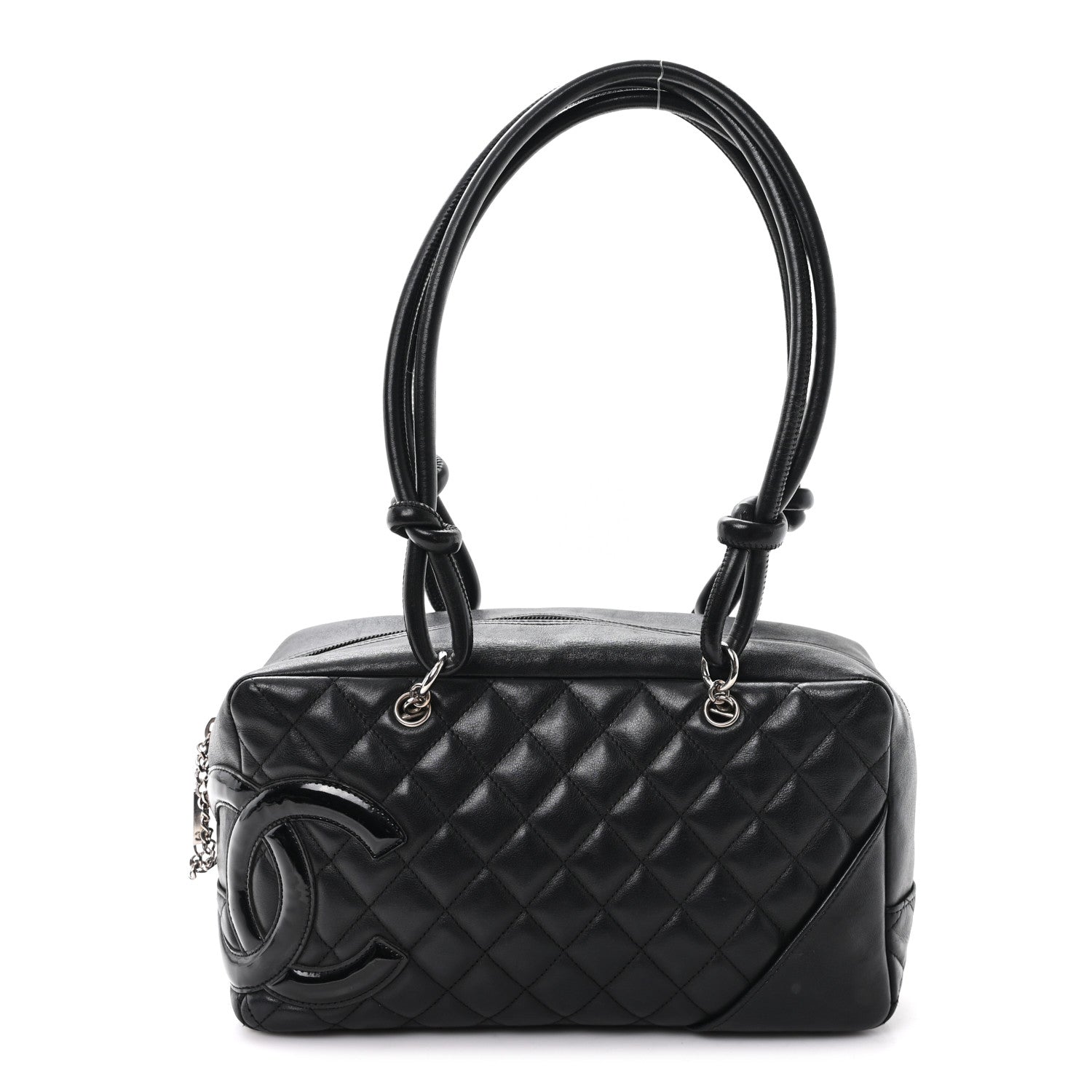 Chanel Calfskin Quilted Large Cambon Bowler Black 1 of 11