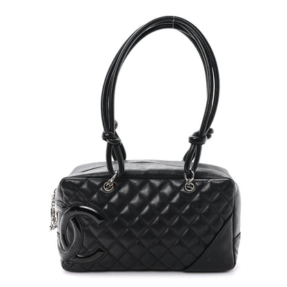 Chanel Calfskin Quilted Large Cambon Bowler Black 1 of 11