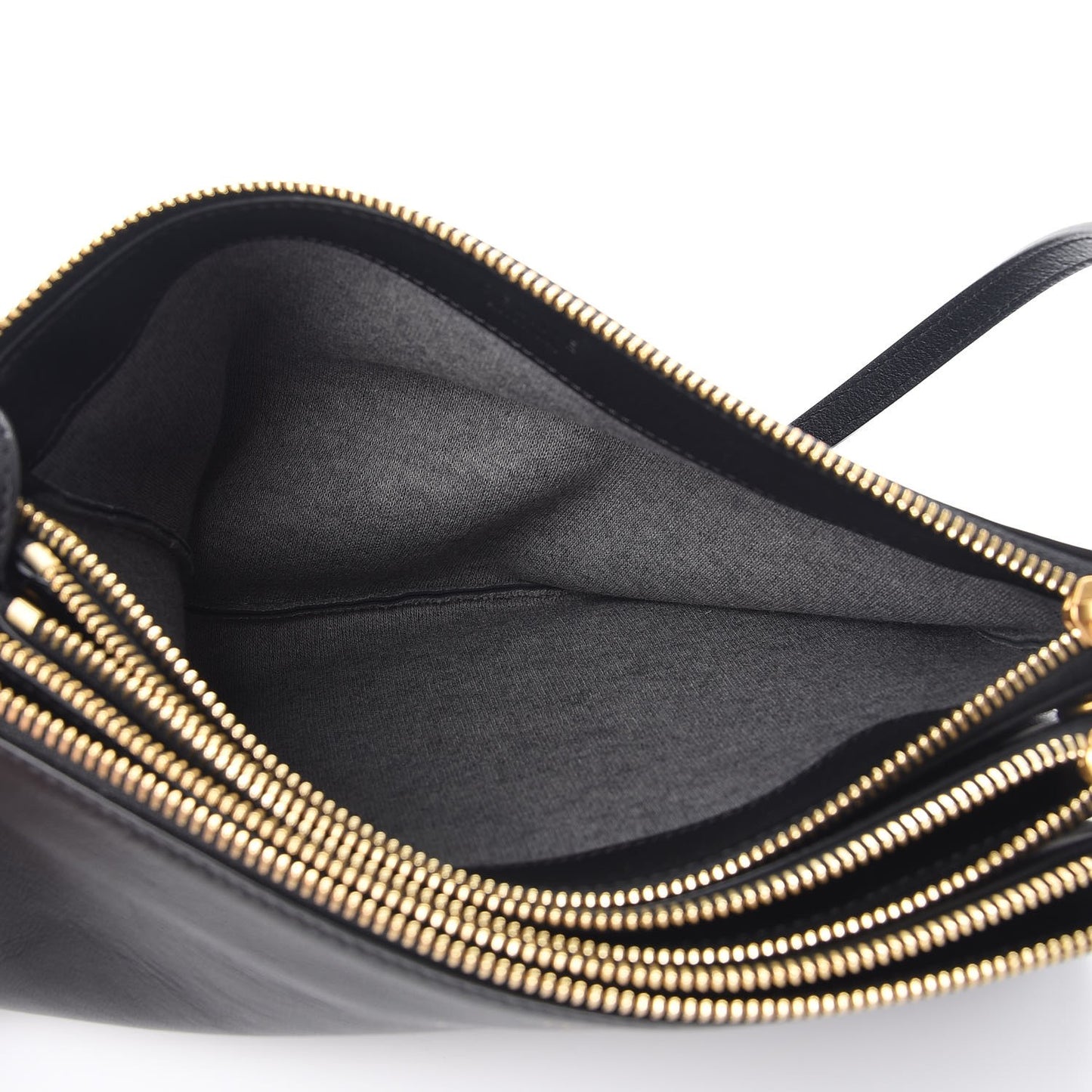 Lambskin Large Trio Crossbody Bag Black