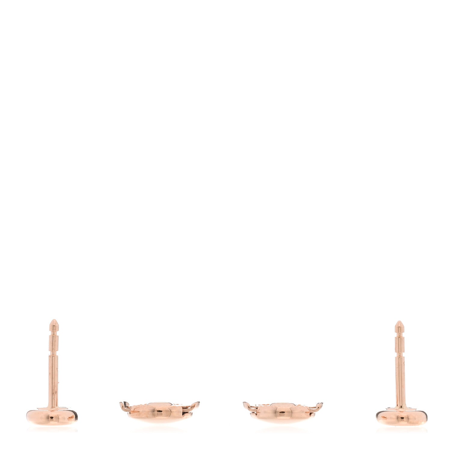 Hermes 18K Rose Gold TPM Farandole Stud Earrings 3 of 5