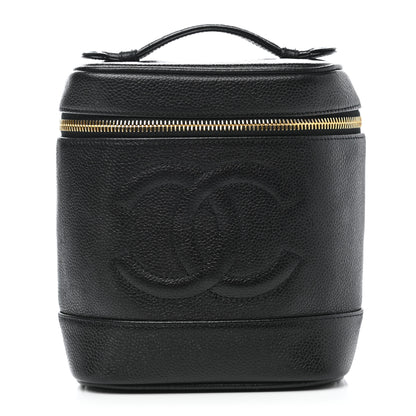 Chanel Caviar Vanity Cosmetic Case Black 1 of 10
