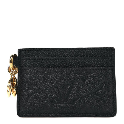 Louis Vuitton Empreinte Monogram LV Charms Card Holder Black 1 of 7