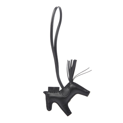 Hermes Milo Lambskin Grigri Rodeo Horse Bag Charm PM So Black 1 of 5