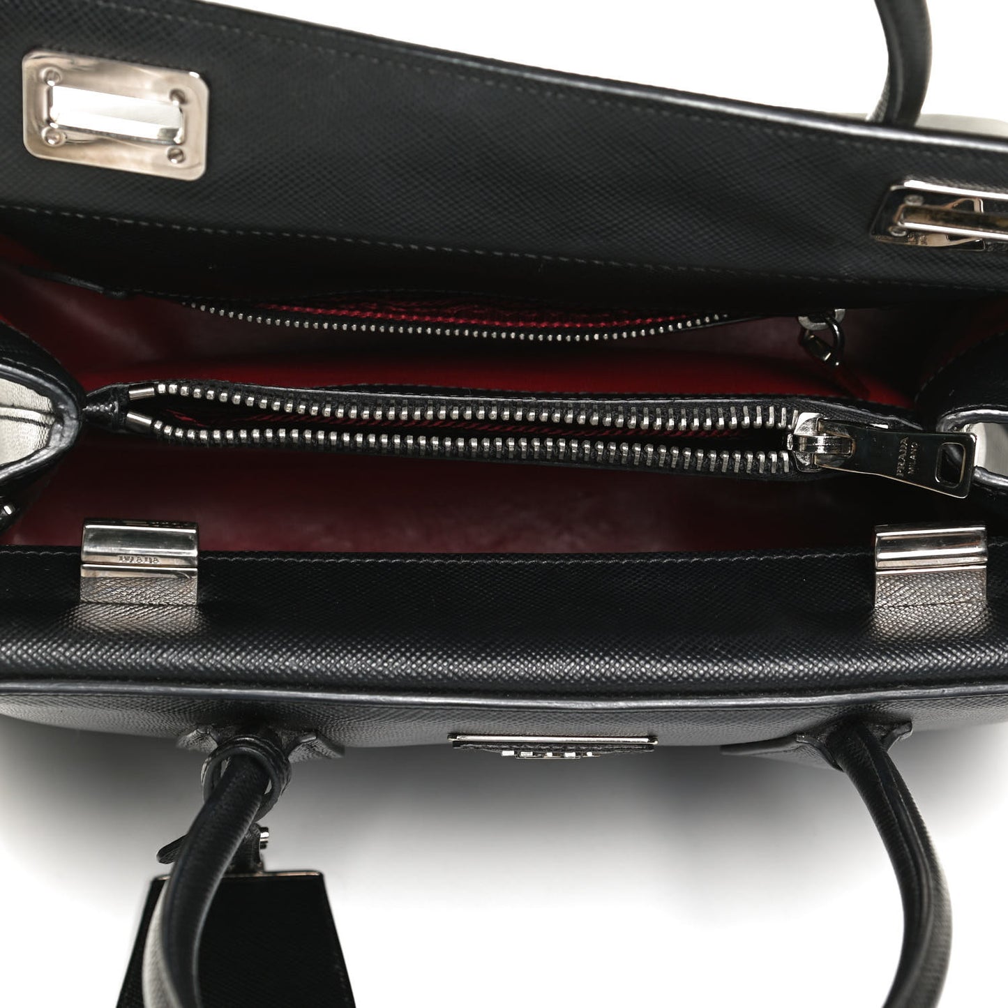Saffiano Cuir Twin Tote Black
