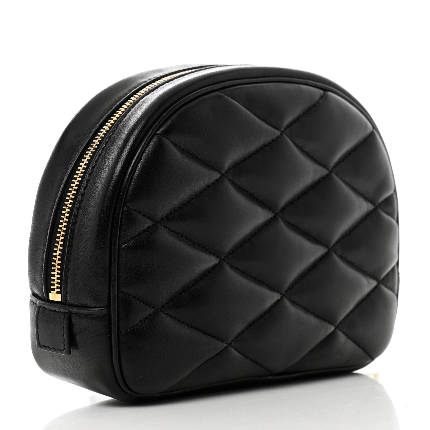 Saint Laurent Lambskin Quilted Lolita Cosmetic Pouch Black 3 of 7