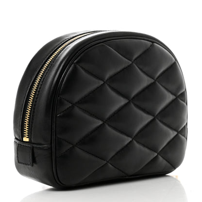 Saint Laurent Lambskin Quilted Lolita Cosmetic Pouch Black 3 of 7