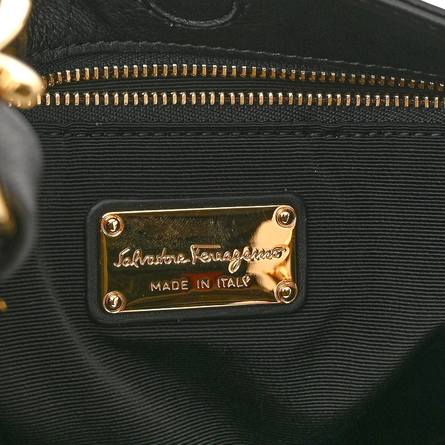 Salvatore Ferragamo Calfskin Elle Gancini Chain Hobo Black 6 of 11