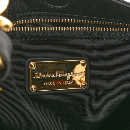 Salvatore Ferragamo Calfskin Elle Gancini Chain Hobo Black 6 of 11
