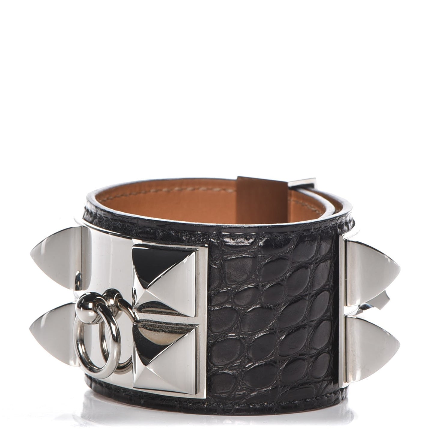 Matte Alligator Collier de Chien CDC Bracelet S Black