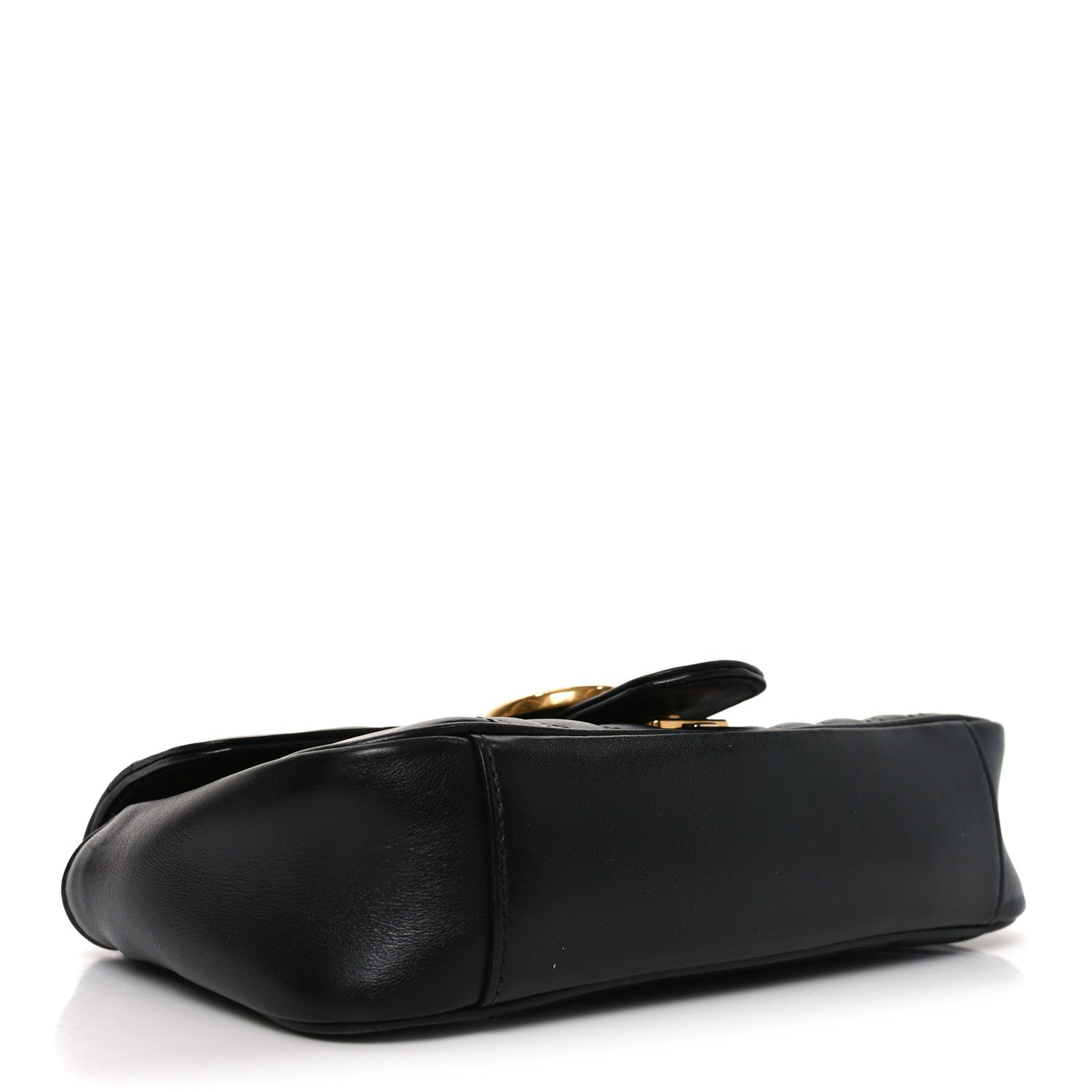 Gucci Calfskin Matelasse Mini GG Marmont Shoulder Bag Black 4 of 10