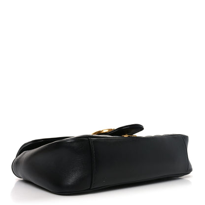 Gucci Calfskin Matelasse Mini GG Marmont Shoulder Bag Black 4 of 10