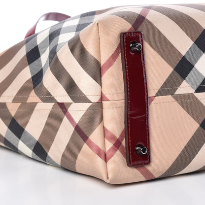 Burberry Supernova Check Small Nickie Tote Red 10 of 11