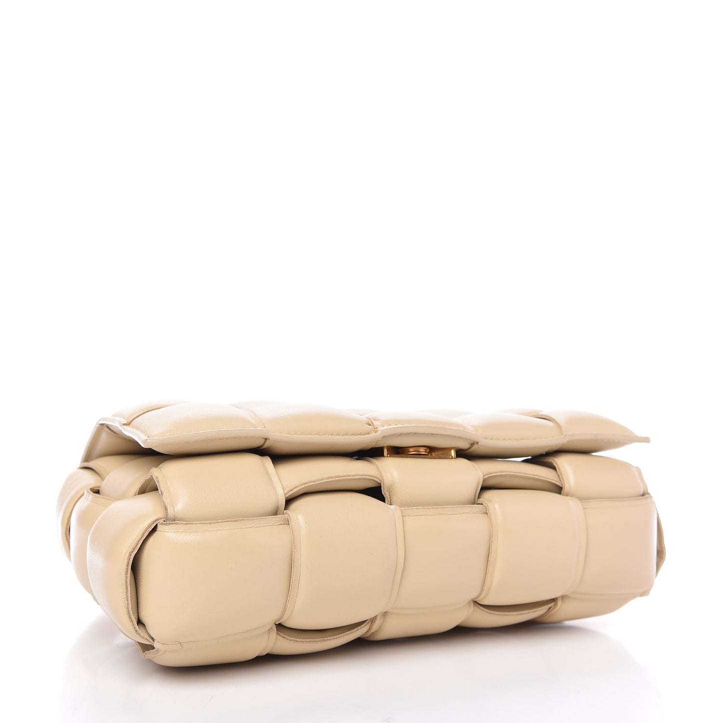 Nappa Maxi Intreccio Padded Cassette Crossbody Bag Porridge